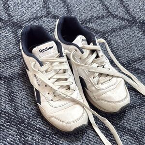 Reebok White and Navy Athletic Shoes